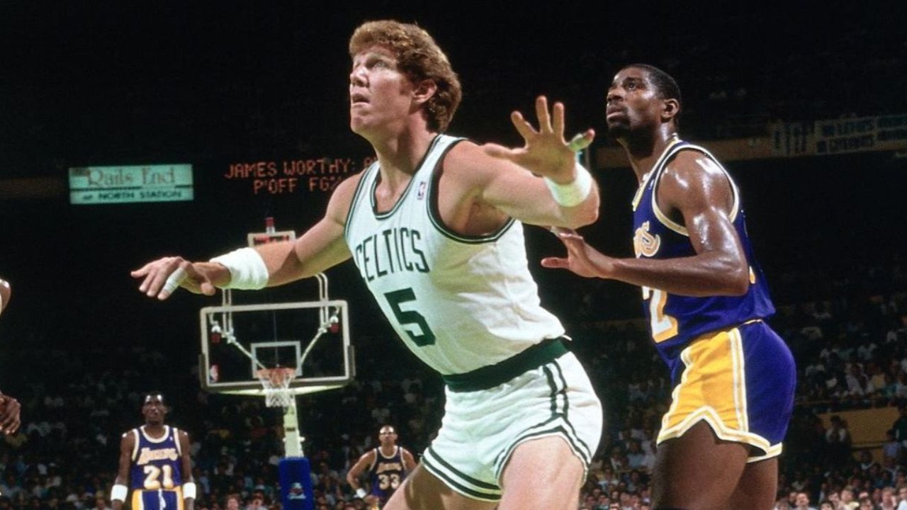 Bill Walton with the Celtics (Source: NBA History Instagram).