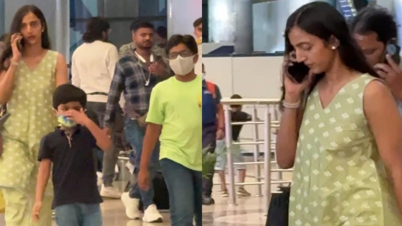 Jr NTR's wife and kids papped at Hyderabad airport; VIDEO surfaces