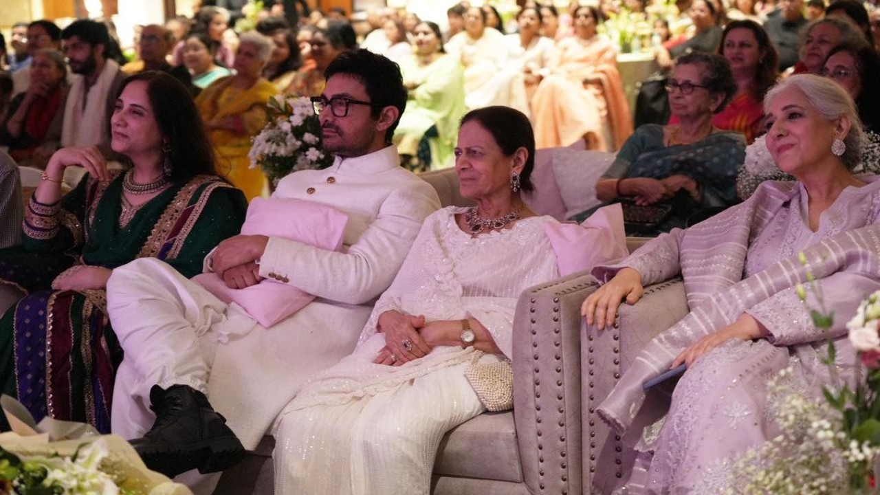 Aamir Khan’s candid pics with Ammi from her 90th birthday is all things love; Mr Perfectionist twins with her in white