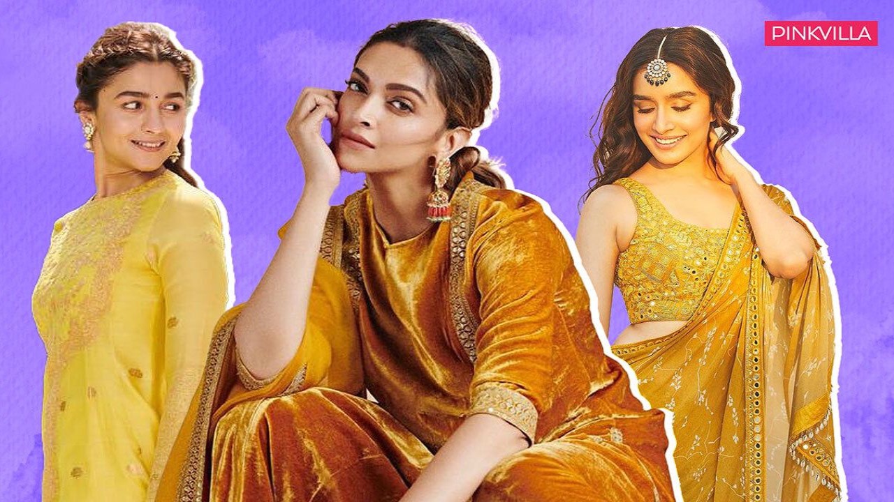 Deepika Padukone, Alia Bhatt, Shraddha Kapoor, Sonakshi Sinha, Janhvi Kapoor, Ananya Panday, haldi outfit ideas for brides, haldi, fashion