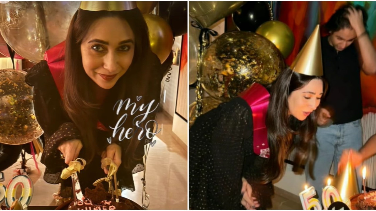 INSIDE Karisma Kapoor’s 50th birthday celebration: Kareena Kapoor drops PIC of cake-cutting; BFF Malaika Arora's son Arhaan Khan joins