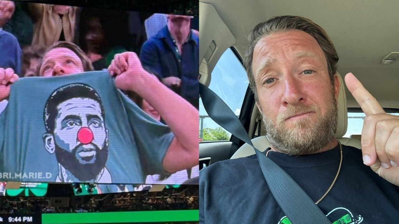 Dave Portnoy Pokes Fun at Kyrie Irving With Clown T-shirt During NBA Finals Game 2