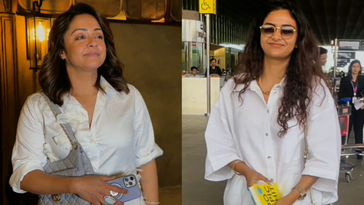 WATCH: Jyothika & Keerthy Suresh flaunt their love for white as they get papped in Mumbai