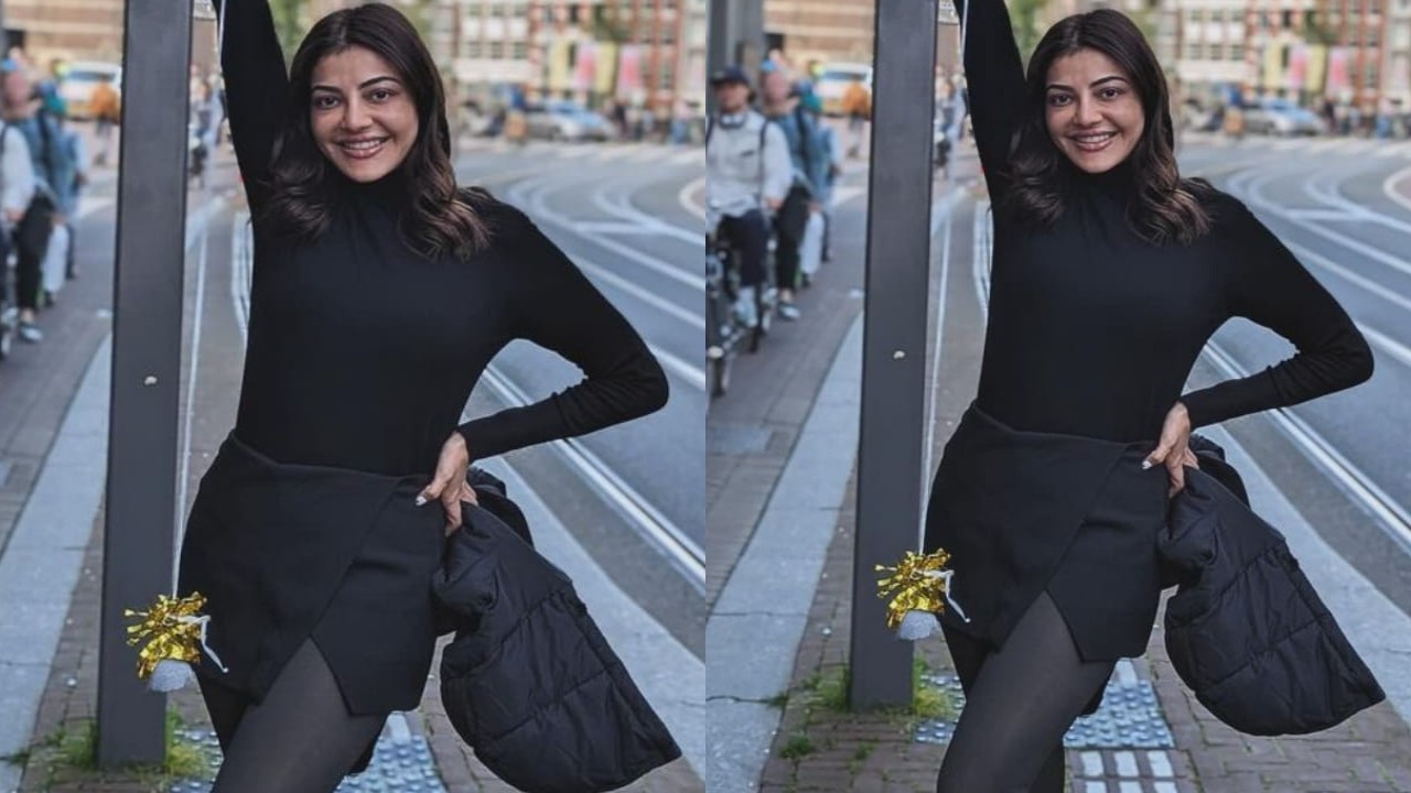 Kajal Aggarwal in all black look for her birthday 
