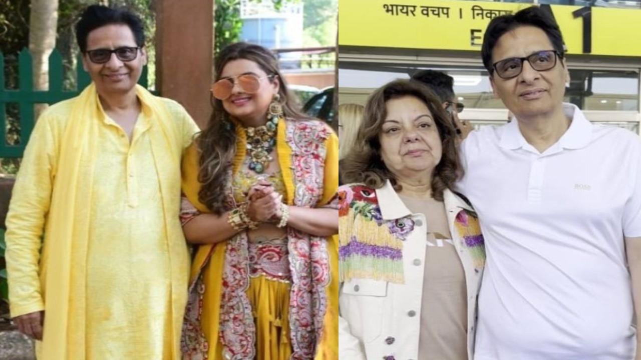 Vashu Bhagnani with family captured during son Jackky's wedding festivities (Image: Pinkvilla)