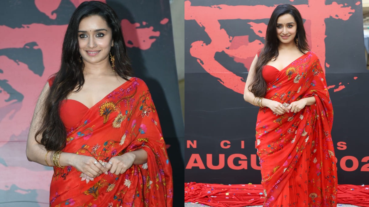 Shraddha Kapoor is a floral delight in red saree worth Rs.31,500 and it’s ideal for new brides