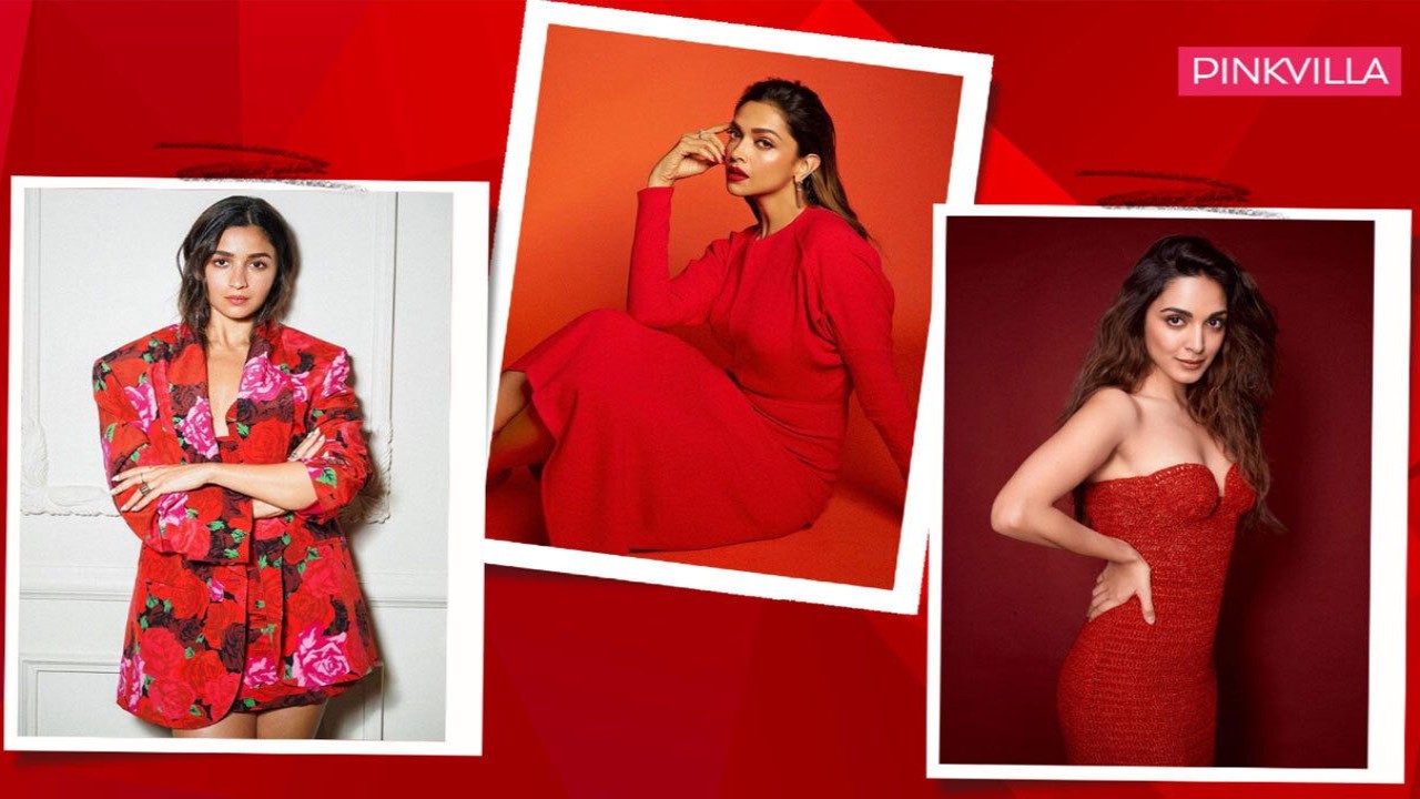 Deepika Padukone, Ananya Panday, Alia Bhatt, Kiara Advani, Janhvi Kapoor, Kareena Kapoor, Katrina Kaif, red outfit ideas, style, fashion