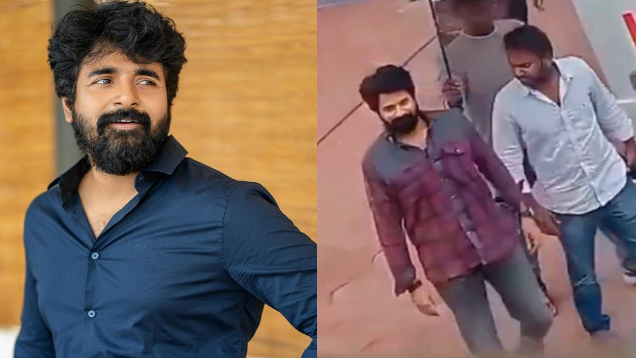 Sivakarthikeyan spotted in his suave thick beard look on SK 23 sets