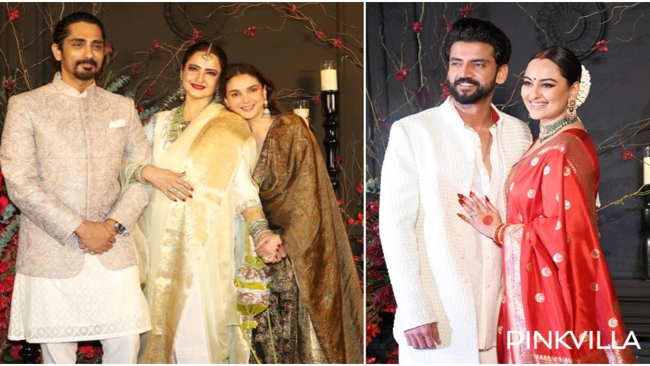 Sonakshi Sinha-Zaheer Iqbal Reception: Rekha roots for newly engaged Aditi Rao Hydari-Siddharth; latter wins hearts as he touches iconic actress’ feet