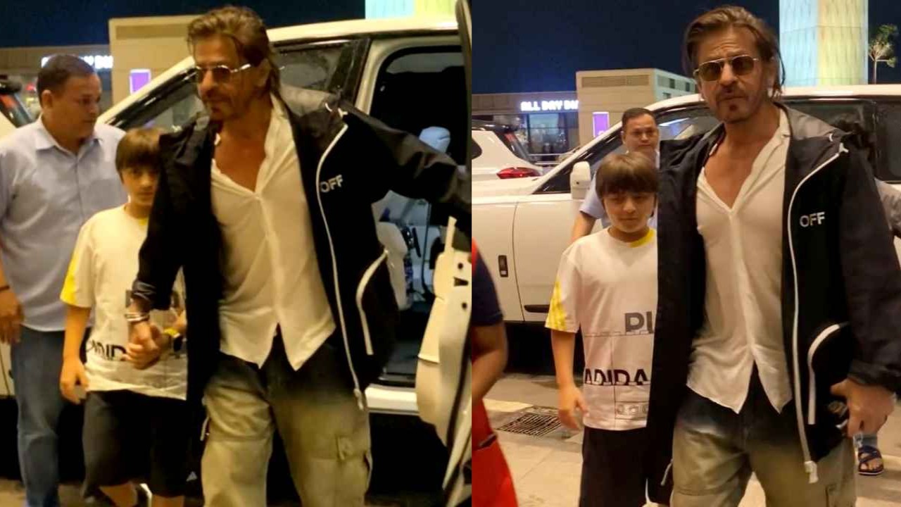 Shah Rukh Khan’s off-duty airport look with white shirt, hoodie and ...