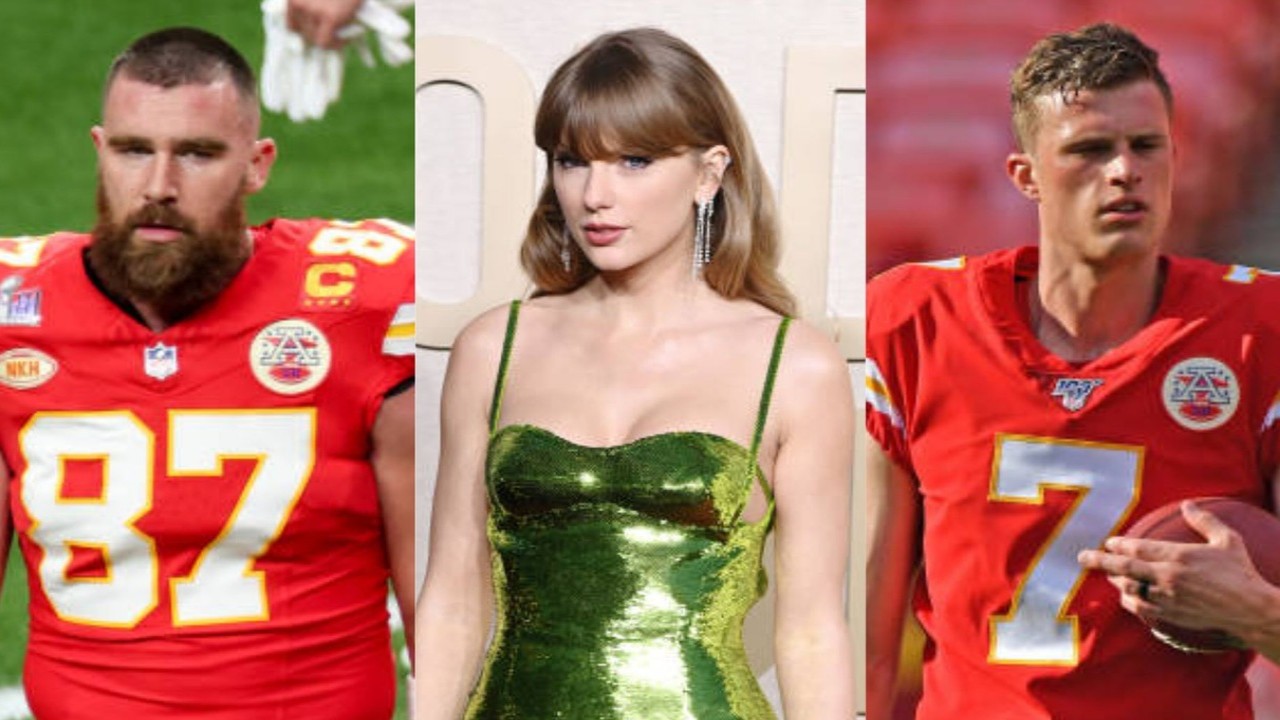  At a charity event, Travis Kelce laughed off comedian Jason Sudeikis' jokes about proposing to his girlfriend Taylor Swift.