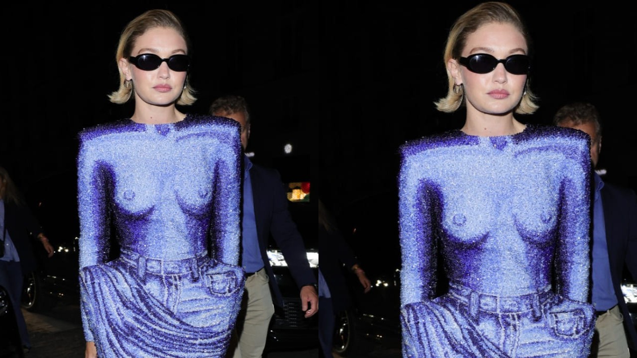 Gigi Hadid's sculptural Balmain naked dress is blend of fashion and art and it’s something like never seen before