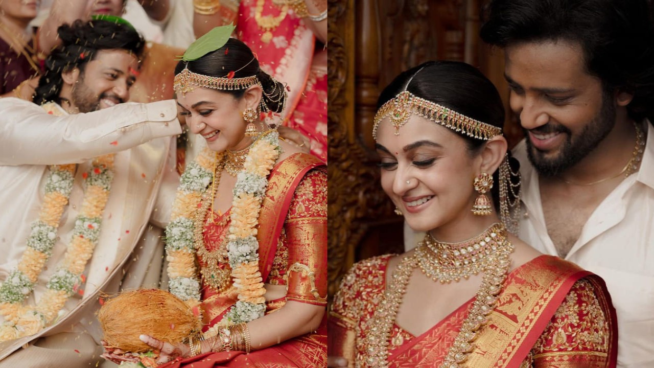 PHOTOS: Arjun Sarja’s daughter Aishwarya Arjun and Umapathy Ramaiah tie knot in a traditional ceremony