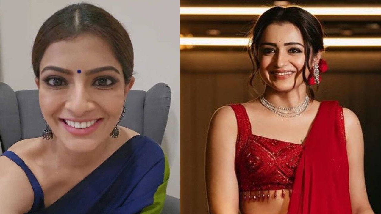 Varalaxmi Sarathkumar calling Trisha to share wedding gossip (PC: Trisha Krishnan Instagram and Varalaxmi Sarathkumar X Formerly Twitter)