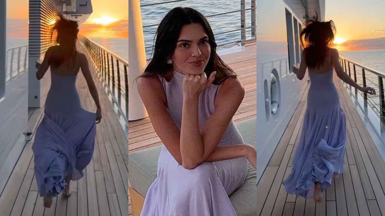 Kendall Jenner’s sleeveless floor-length lavender dress is the ideal pick for your next cruise vacation (PC: Kendall Jenner Instagram)