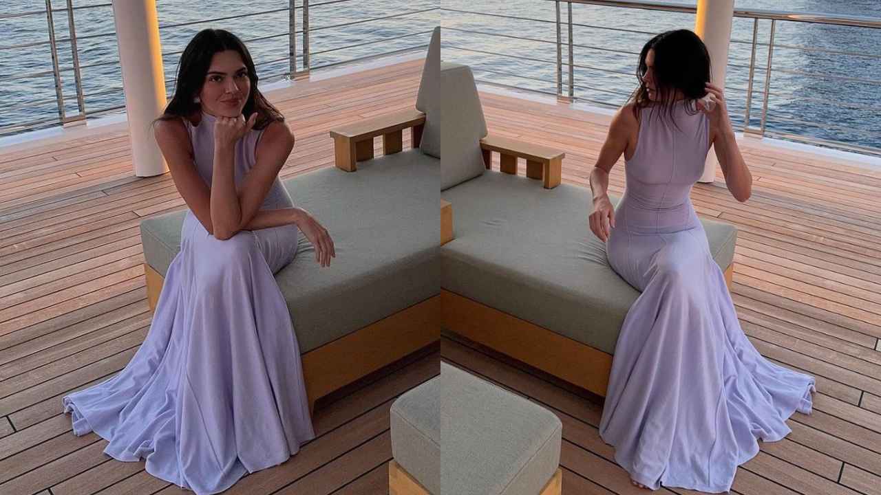 Kendall Jenner’s sleeveless floor-length lavender dress is the ideal pick for your next cruise vacation (PC: Kendall Jenner Instagram)