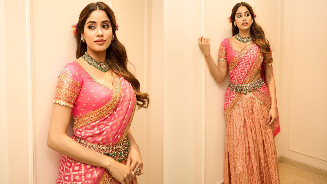 Janhvi Kapoor in half saree