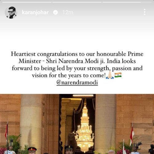 Karan Johar Instagram Stories 