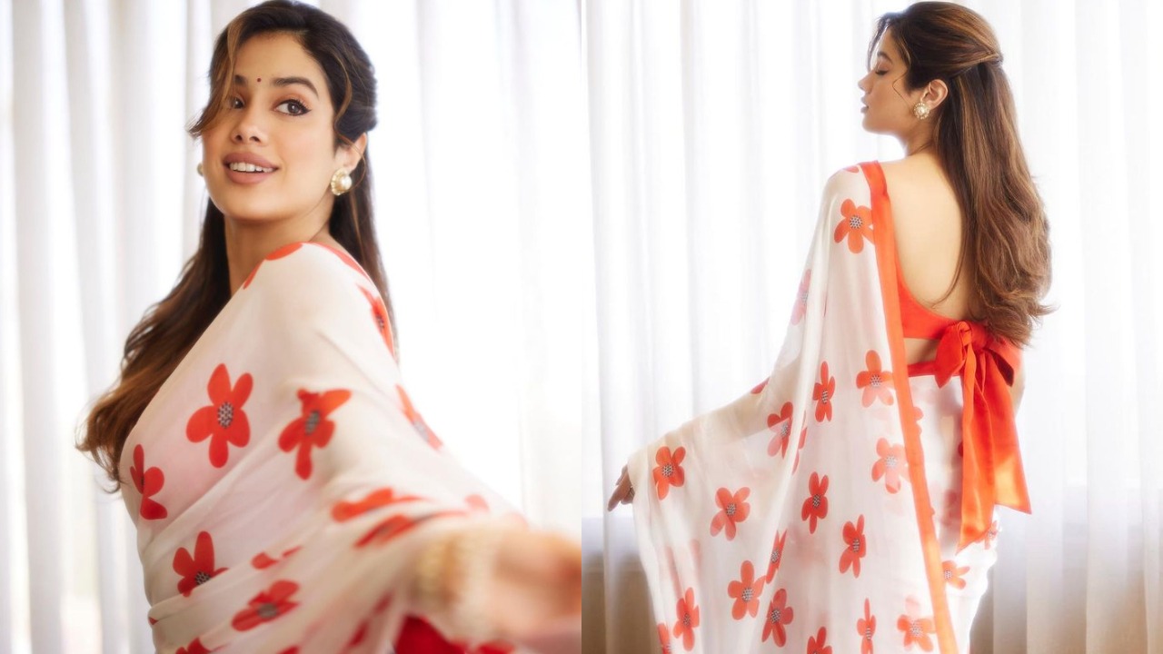 Janhvi’s 3 floral saree looks (PC: Janhvi Kapoor Instagram)