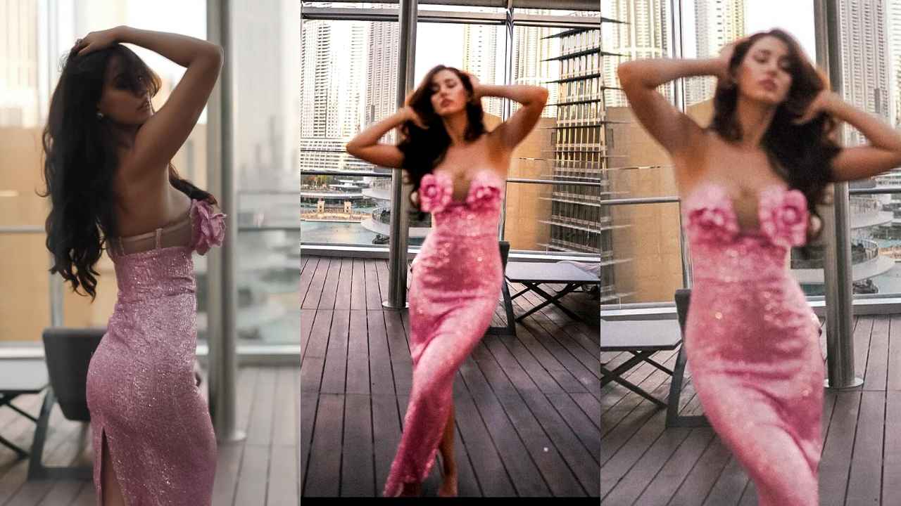 Disha Patani’s pink sequined gown with floral bustier is proof she has an ideal bodycon pick for every occasion (PC: Disha Patani Instagram)