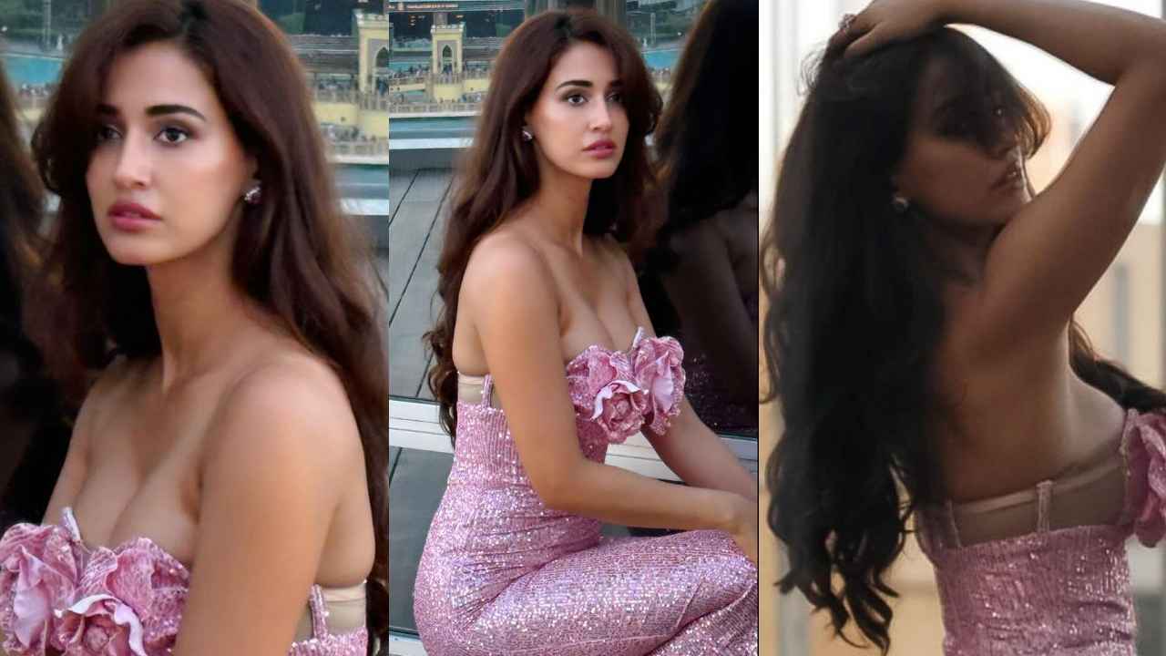 Disha Patani’s pink sequined gown with floral bustier is proof she has an ideal bodycon pick for every occasion (PC: Disha Patani Instagram)