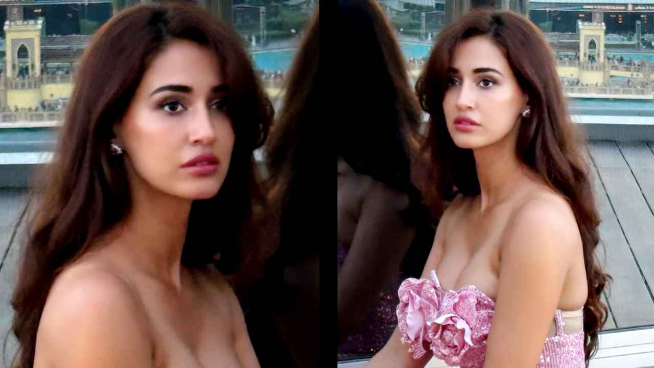 Disha Patani’s pink sequined gown with floral bustier is proof she has an ideal bodycon pick for every occasion (PC: Disha Patani Instagram)