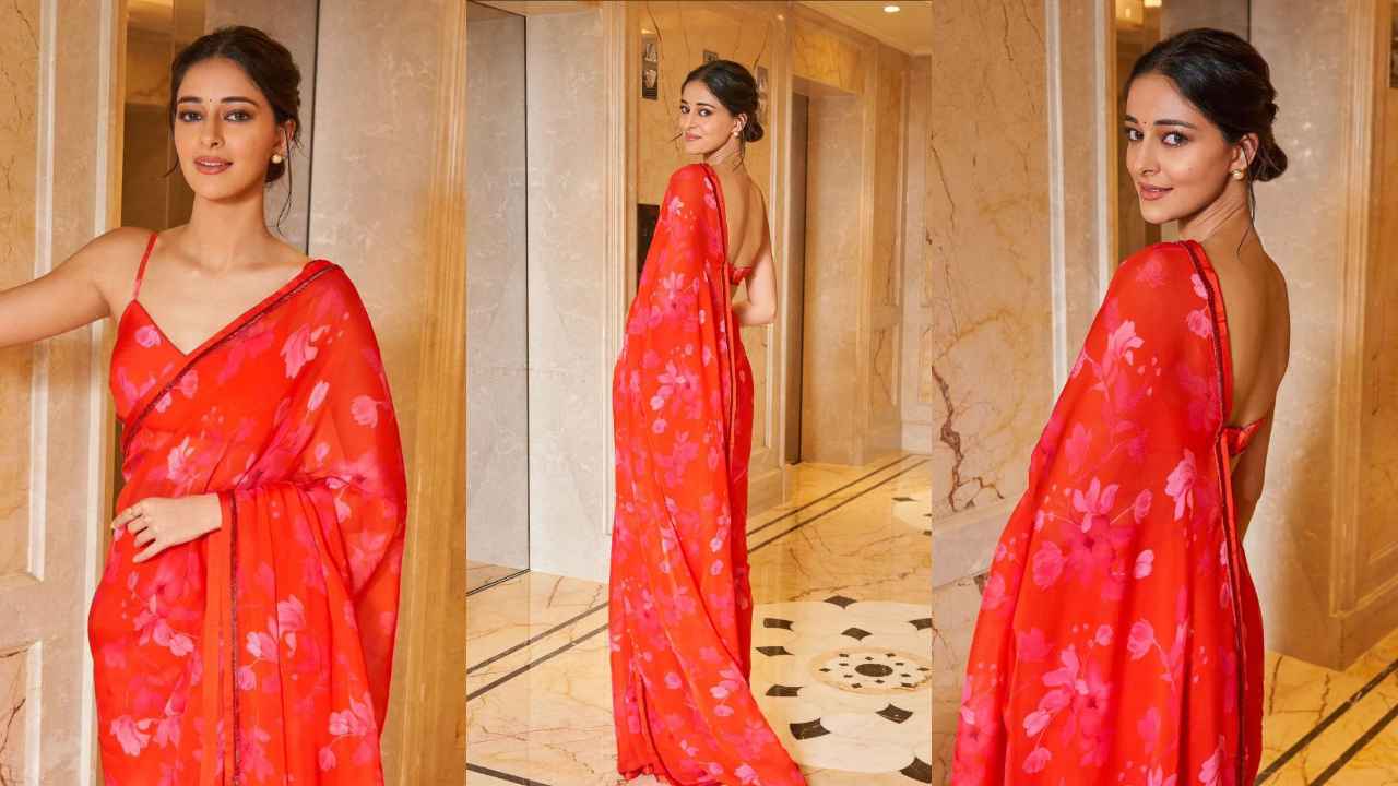 Shraddha Kapoor vs Ananya Panday fashion face-off: Who pulled off red floral saree look better (PC: Celebrities Instagram Pages)