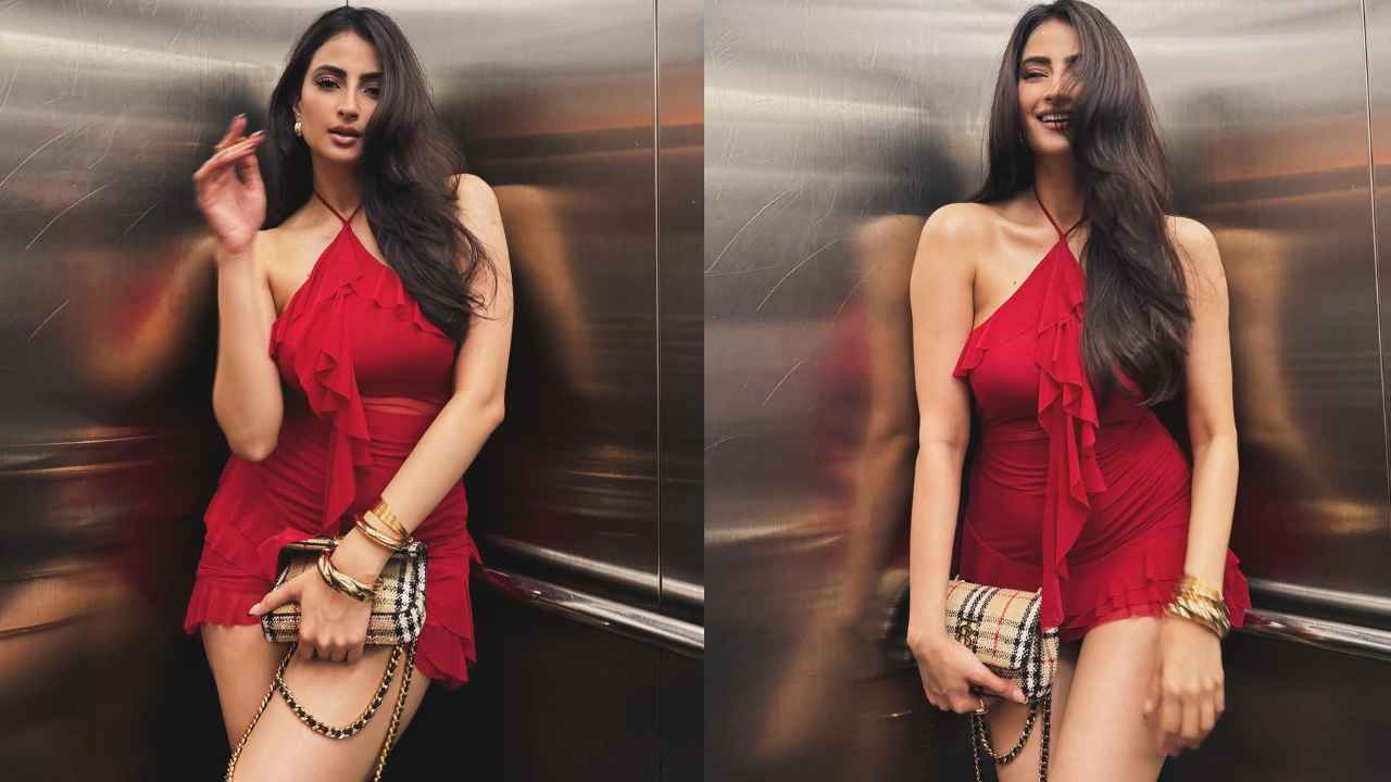 Palak Tiwari’s red mini-dress deserves your attention but, don’t miss her Burberry bag worth Rs 1.91 lacs (PC: Palak Tiwari Instagram)