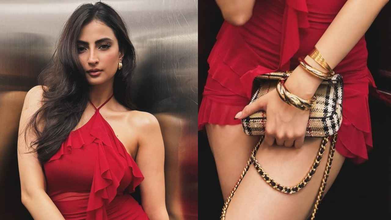 Palak Tiwari’s red mini-dress deserves your attention but, don’t miss her Burberry bag worth Rs 1.91 lacs (PC: Palak Tiwari Instagram)