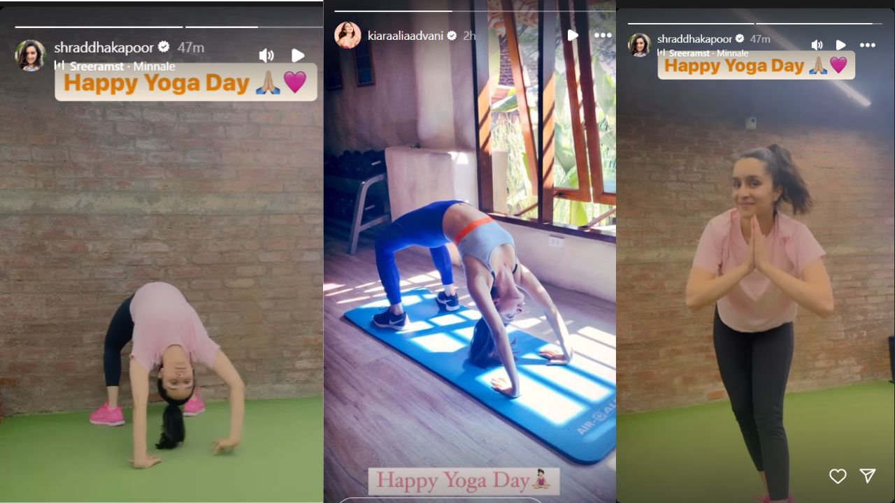 Kiara Advani and Shraddha Kapoor's Instagram story - June 21st 2024