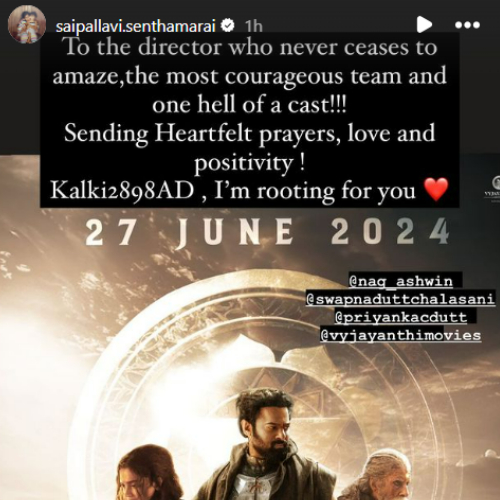 Sai Pallavi on Kalki 2898 AD