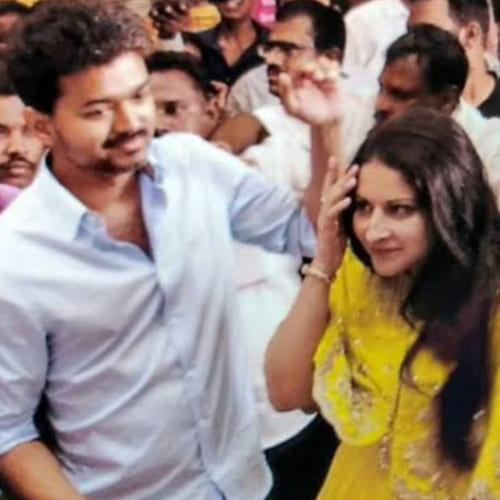 Thalapathy Vijay and his wife