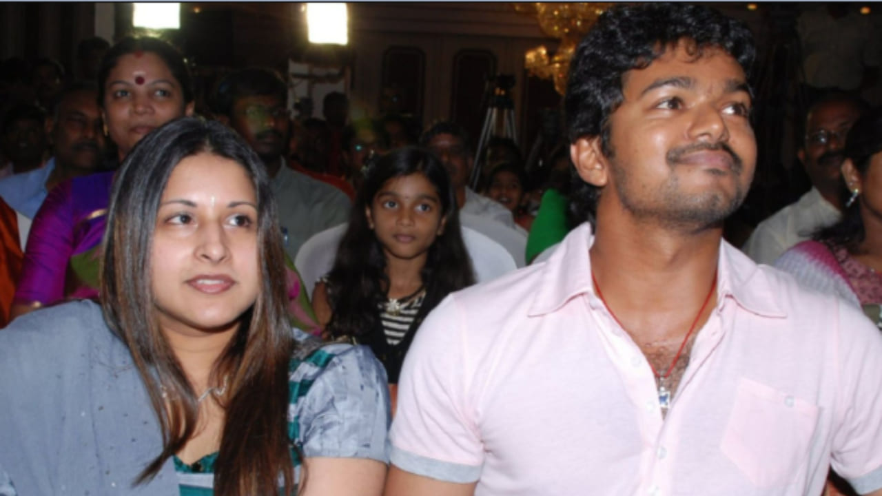 Thalapathy Vijay and his wife