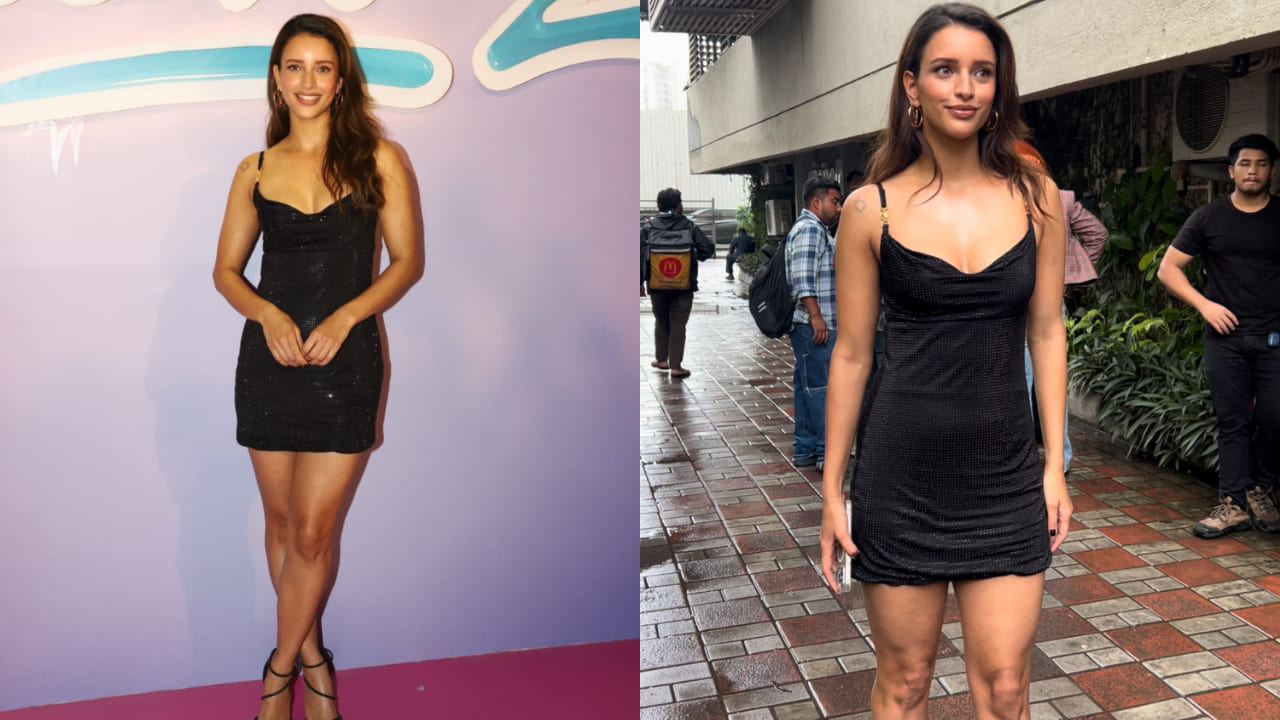 Triptii Dimri in little black dress