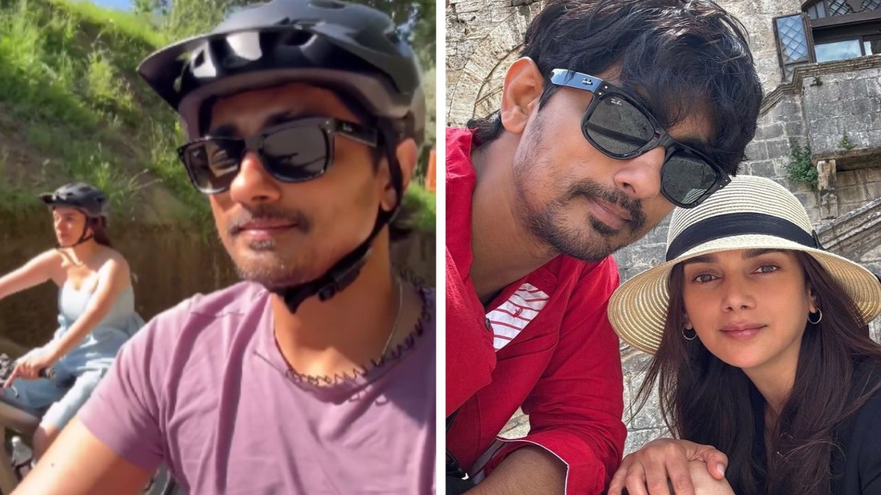 Aditi Rao Hydari-Siddharth enjoy cycling between sunlit valleys