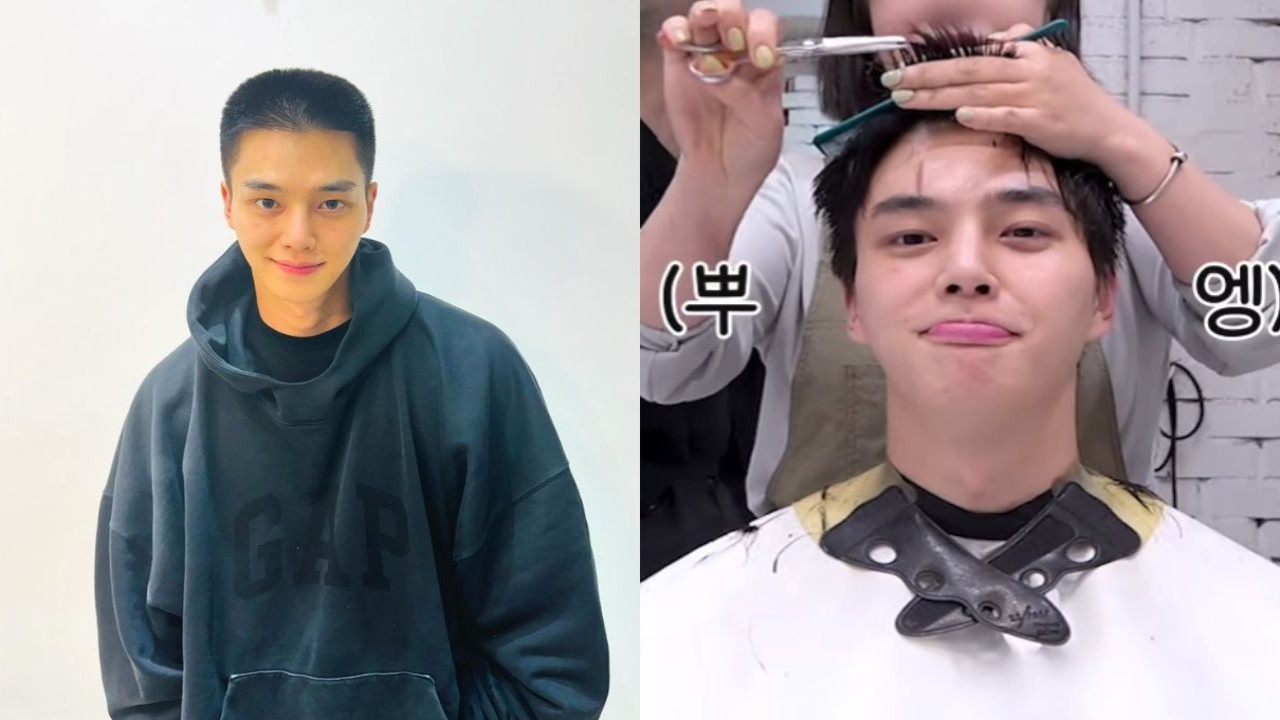 Song Kang tears up while getting haircut before military enlistment ...