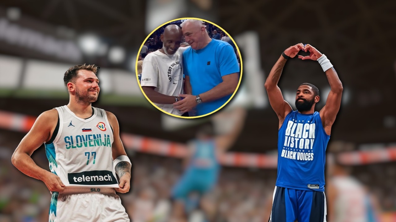 Kyrie Irving Reacts to His Father and Luka Dončić's Dad Sharing Heartfelt On-Court Moment With Unique Nicknames