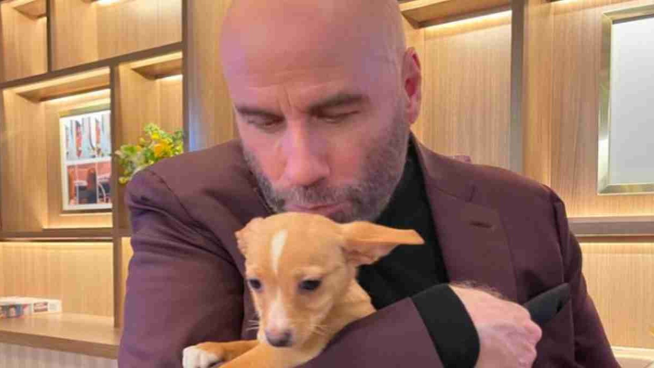 John Travolta's Throwback Pic Of Adopted Dog