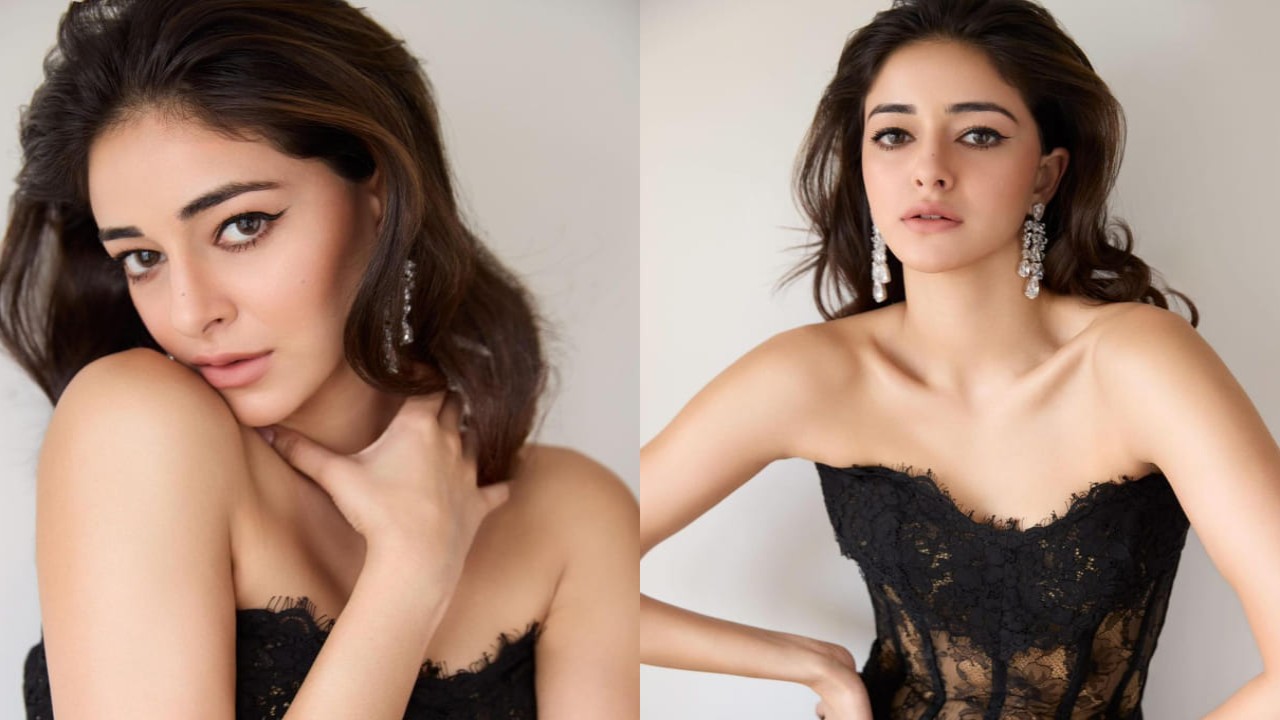 Ananya Panday in lace and corset maxi dress