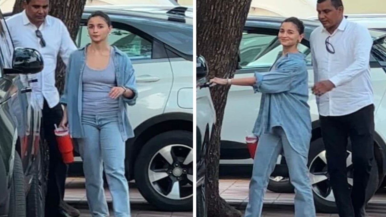 Alia Bhatt nails off-duty look with tank top layered with denim shirt and jeans, perfect for spontaneous mid-week outing