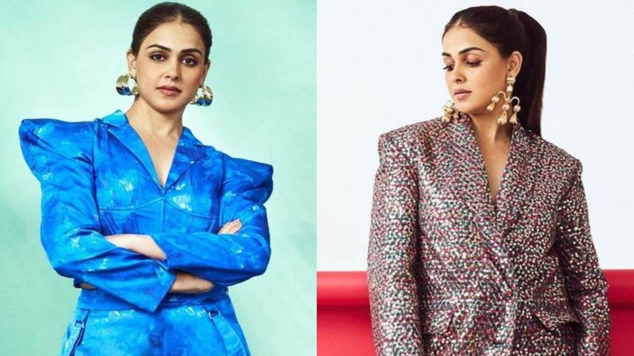 3 times Genelia D’Souza set the stage for power dressing in printed pantsuits