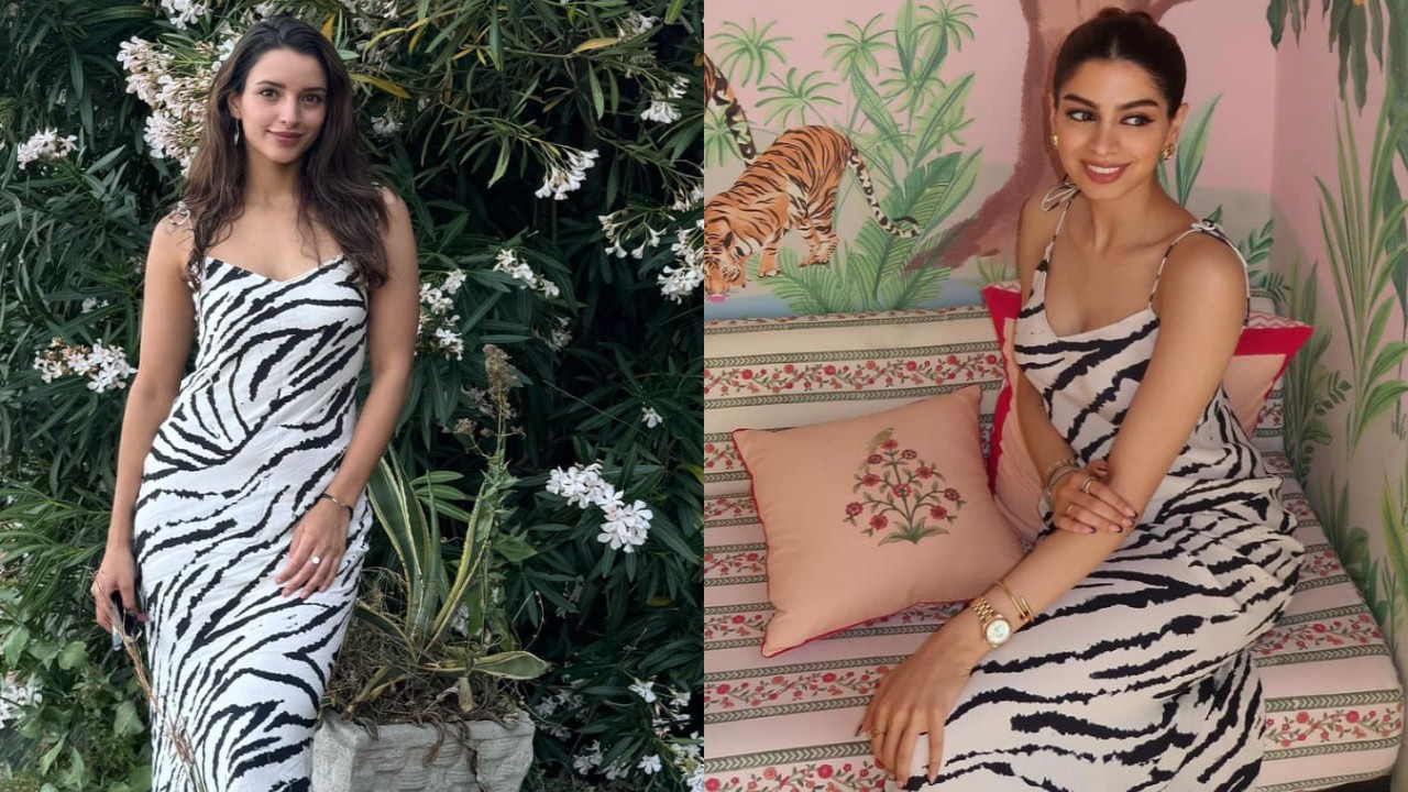 Tripti Dimri vs Khushi Kapoor fashion face off : Who styled monochrome Zebra print dress better?