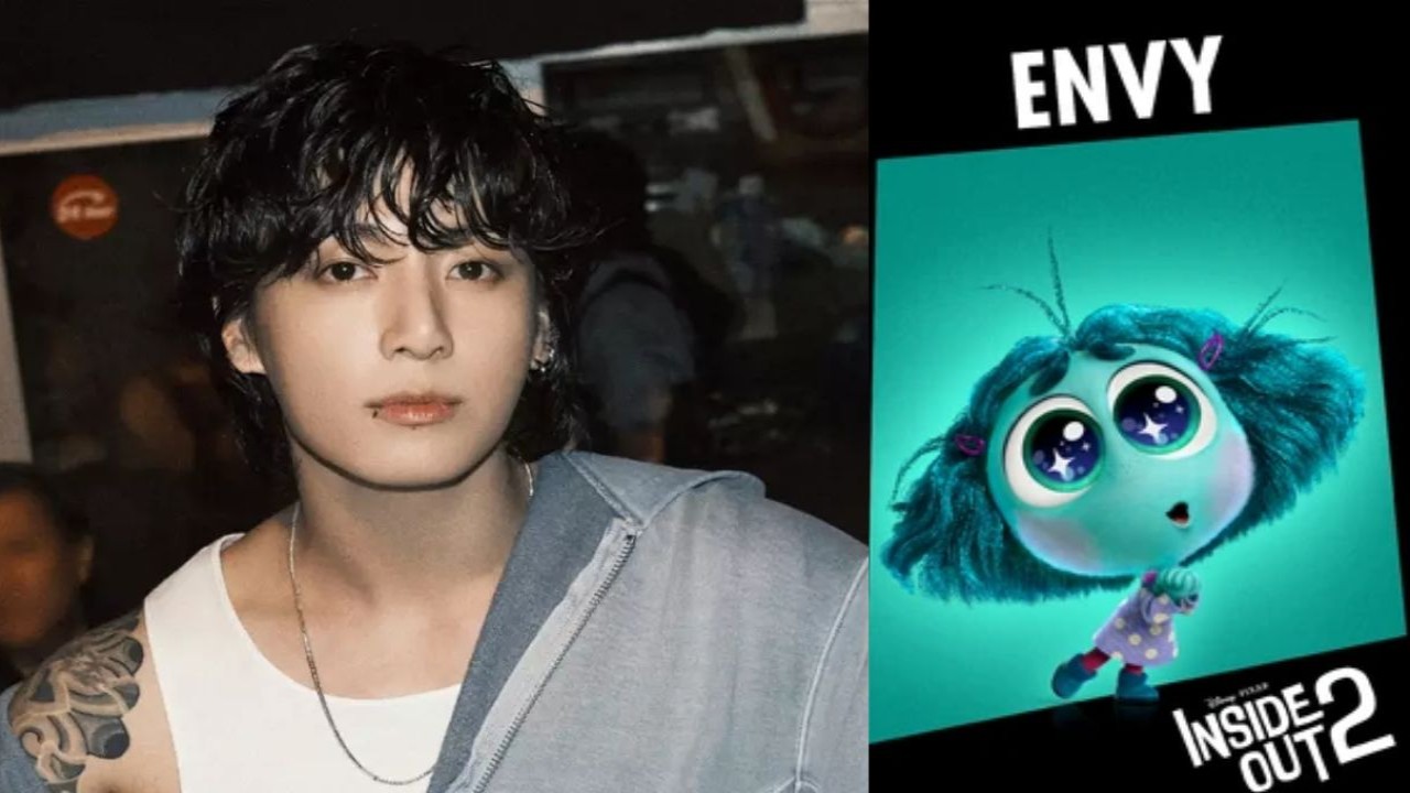 BTS' Jungkook, Inside Out 2's Envy; Image Courtesy: BIGHIT MUSIC, Disney Pixar