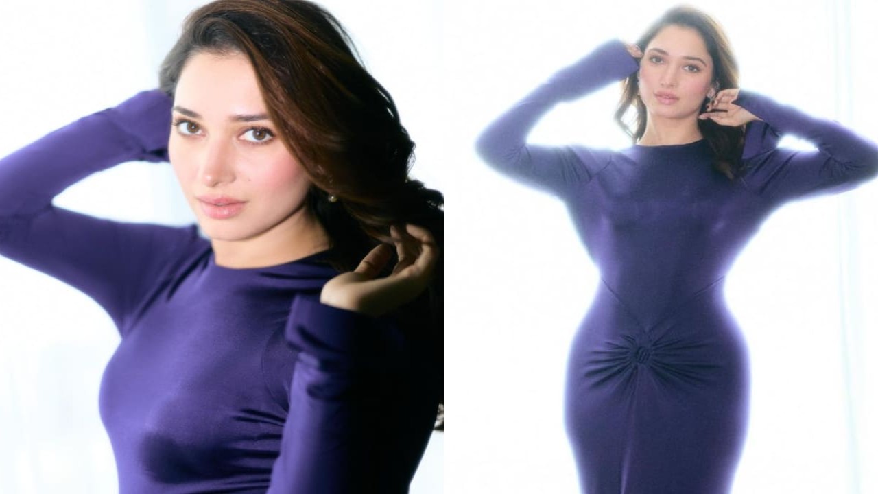 Tamannaah Bhatia soars to the pinnacle of fashion charts in bold violet backless gown