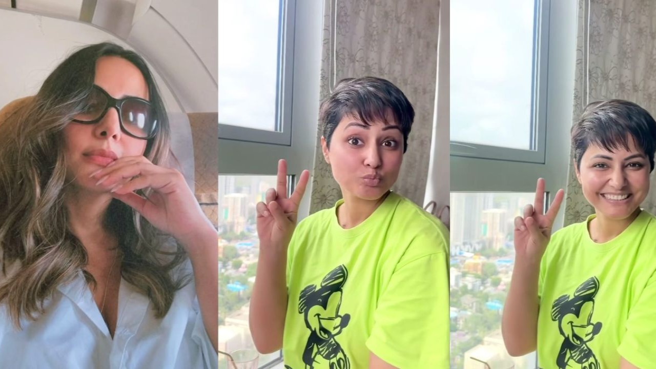  Hina Khan flaunts bob cut in style amid breast cancer battle: 'Sorry yaar breakdown ho reya si menu'