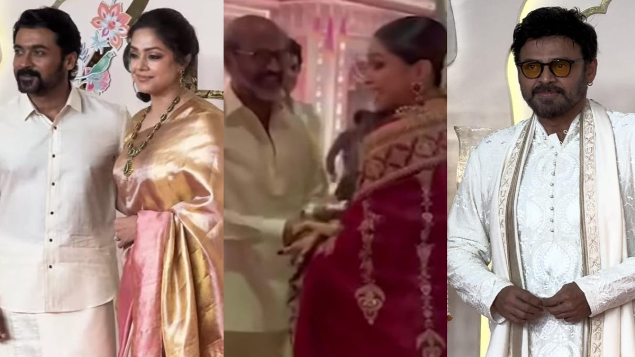 Anant-Radhika Wedding: Venkatesh Daggubati and Suriya-Jyotika arrive in style, mom-to-be Deepika Padukone meets Rajinikanth; WATCH