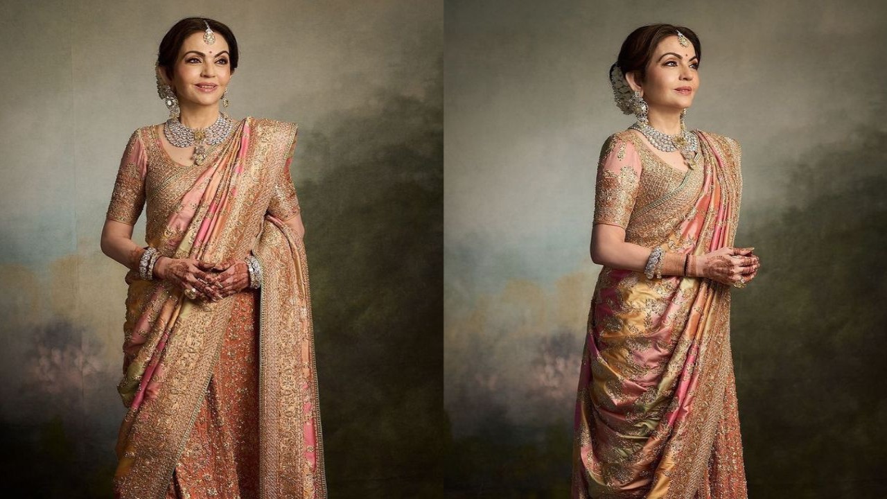 Nita Ambani in AJSK custom lehenga