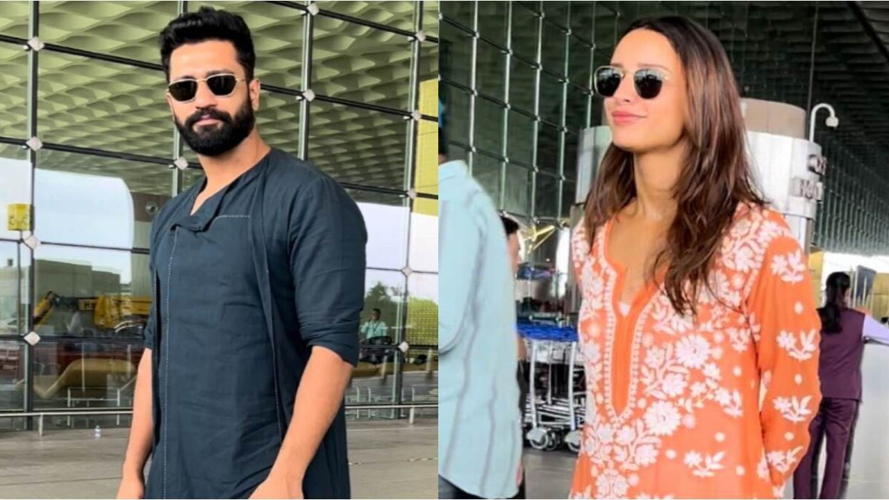 Take cues from Vicky Kaushal and Triptii Dimri on how to ace ethnic airport look