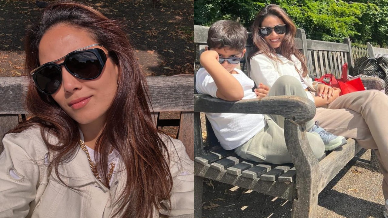 Mira Kapoor, in white heart cut-out jacket and taupe trousers, is giving vacation style a whole new meaning 