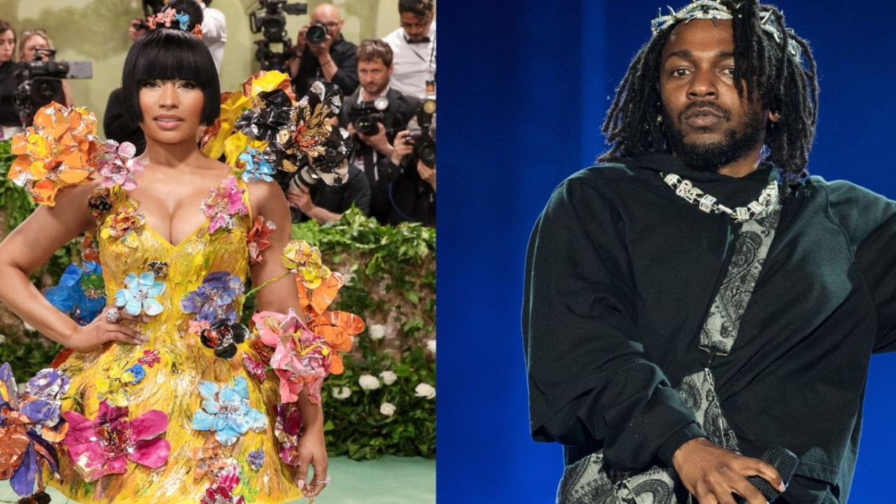Kendrick Lamar and Nicki Minaj  (Images via Getty Images)